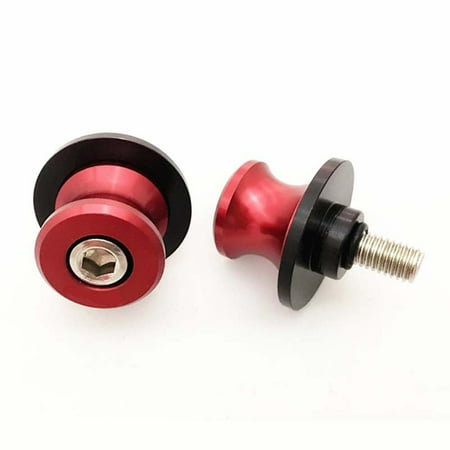 

Motorcycle 8mm CNC Aluminum Swing Arm Slider Spool Bracket Screw for GSXR 600 750 1000 (2pcs-Red)