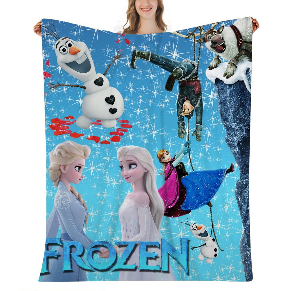 Frozen Elsa Blanket Comfort Warmth Soft Throw Blanket for Couch