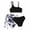 Black Leaf, variant on 3 Piece Girls Swimsuit Bikini Set Quick Dry Stretch Swimwear Size 12Y
