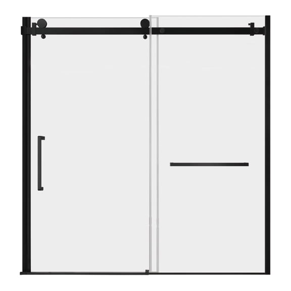 Kingston SSD60608SL0 Toledo 60" W x 60" H Left Handed Tub Door in Matte Black
