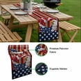 thumbnail image 5 of American Flag Table Runner - 70 Inch Long, Kitchen Dining Table Runner Dresser Scarves, Blue Red USA Flag Eagle Wreath Farmhouse Decor for Coffee Tables Wedding Party Banquet, 5 of 8