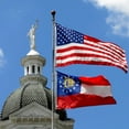 thumbnail image 3 of Georgia State Flag 3x5 ft, 3 Ply Polyester Double Sided GA Flag with Vibrant Print/4 Rows Hemming/Brass Grommets, 3 of 7