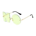 thumbnail image 2 of Gafas de sol sin letras Gafas de conducir Protección solar Gafas de sol irregulares sin montura Verde, 2 of 9