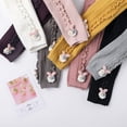 thumbnail image 2 of Children Girls Soft Cute Thick Stretchy Solid Color Rabbit Decoration Pants Leggings Bottoms, 2 of 5
