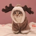thumbnail image 3 of YUEHAO Christmas Dog Sweater Warm Fleece Deer Pet Costume Christmas Dog Costume Pet Cat Funny Holiday Apparel for Cats and Small Dogs Christmas Print Pet Christmas Dress (Khaki, L), 3 of 9