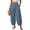 CV26_Blue, variant on Linen Barrel Pants Women Wide Leg Palazzo Summer Baggy Harem Pants Boho Casual Trousers with Pockets Beach Vacation Khaki M
