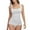 White, variant on Women's SolideTank Tops Soft Square Neck Slim Fitted Vest Tummy Control Shapewear Coffee L