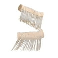 thumbnail image 3 of Segolike 1 Pair Latin Dance Arm Sleeves Competitions Shiny Comfortable Tassel Arm Sleeves Apricot Gold, 3 of 7