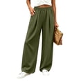 thumbnail image 3 of Zeliretfy Women's Pants Straight Leg Elastic Waist Sweatpants Waist Pockets Loose Casual Jogger Pants, 3 of 8