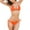 Orange, variant on Women Bandage Bikini Set Push Up Bra Swimsuit Bathing Suit Swimwear One Strap Bikini Bikini Full Coverage Bottom Set Big Bust Bikini Top Striped Bikini G String Bikini Lifeguard Bikini Women Bikini