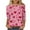 Pink 01, variant on Valentines Shirts for Women Love Heart Print Cute Blouses 3/4 Sleeve Casual Fashion Tunic Tops (L, White 02)
