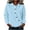 Light Blue, variant on XuJwPNcy Womens Sweatshirt Lightweight Button Long Sleeve Tops Comfortable Collar Clothes Fall Fashion Outfit Clothing