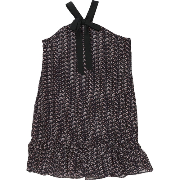 maison Jules Vestido acampanado con estampado de hojas para mujer, rosa, 10