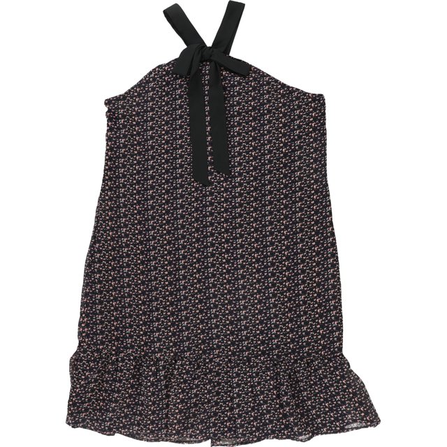 maison Jules Vestido acampanado con estampado de hojas para mujer, rosa, 10