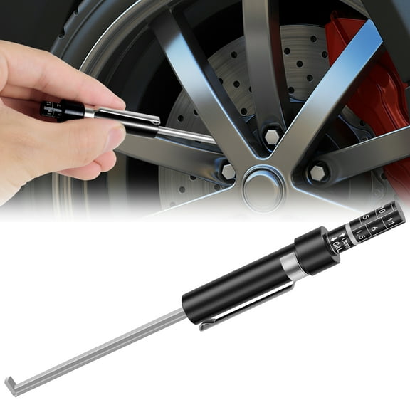 Car Brake Pad Thickness Gauge Portable Brake Pad Measuring Tool Brake Pad Tester Pen with Scale Brake Pad Gauge Auto Brake Measuring Tool for Internal External Brake Pad