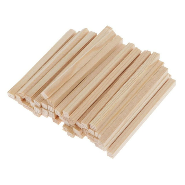 00x Juego de construcción de palos de madera rectangulares Juegos creativos Niño Adulto 50/55/ 60mm 50Pack