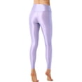 thumbnail image 2 of TiaoBug Women Workout Leggings High Waisted Gym Yoga Pants Shimmer Sem Sheer Tights Long Trousers Purple XL, 2 of 3