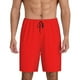 thumbnail image 1 of Balery Red Pantalones cortos de pijama de punto de algodón para hombre con cinturilla y bolsillos-Medium, 1 of 6