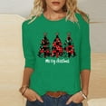 thumbnail image 2 of successthop Womens Christmas Shirt Funny Graphic Plus Size 3/4 Sleeve Clothe Lightweight Oversized Crewneck Party Tops, 2 of 5