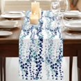thumbnail image 3 of Table Runners 108 Inches Long Dress Scarves, Blue Weeping Eucalyptus Farmhouse Coffee/Dining/Kitchen Table Runner for Living Room, Spring Summer Farmhouse Leaves 13x108 Inch, 3 of 9