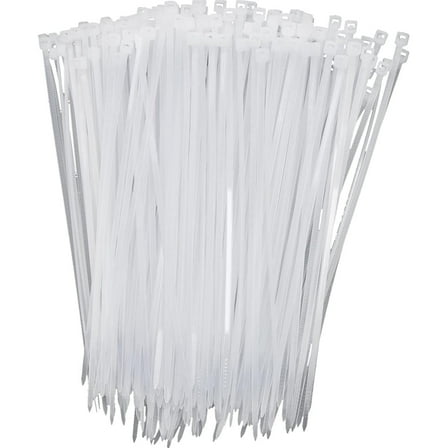 TGY 12 inch Clear Nylon Cable Ties,100 Pcs Heavy Duty Zip Ties,Small Plastic Wire Tie Straps,Self Locking Wraps Ties,Tensile Strength 40LBS,for Indoor and Outdoor (White)