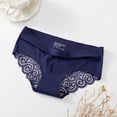 thumbnail image 2 of QLEICOM Seamless Underwear for Women,Womens Panties,Icy Silk Lace Panties for Women Seamless Mid Rise Invisible Lightweight Breathable Fabric for Smooth No Show Look Blue, 2 of 4