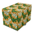 thumbnail image 1 of Succulent Dog Crate Cover, Cartoon Style Illustration of Cactus, Easy to Use Pet Kennel Cover Small Dogs Puppies Kittens, 7 Sizes, Marigold Jade Green, by Ambesonne, 1 of 6
