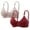 Wine, variant on LYEAA Womens Bras No Wire 2 Pack Wirefree Everyday Bras Push up Breathable Wireless Solid Color Daily Sleep Bras Comfortable Shaping Soft Stretch T-Shirt Bras Red 38/85