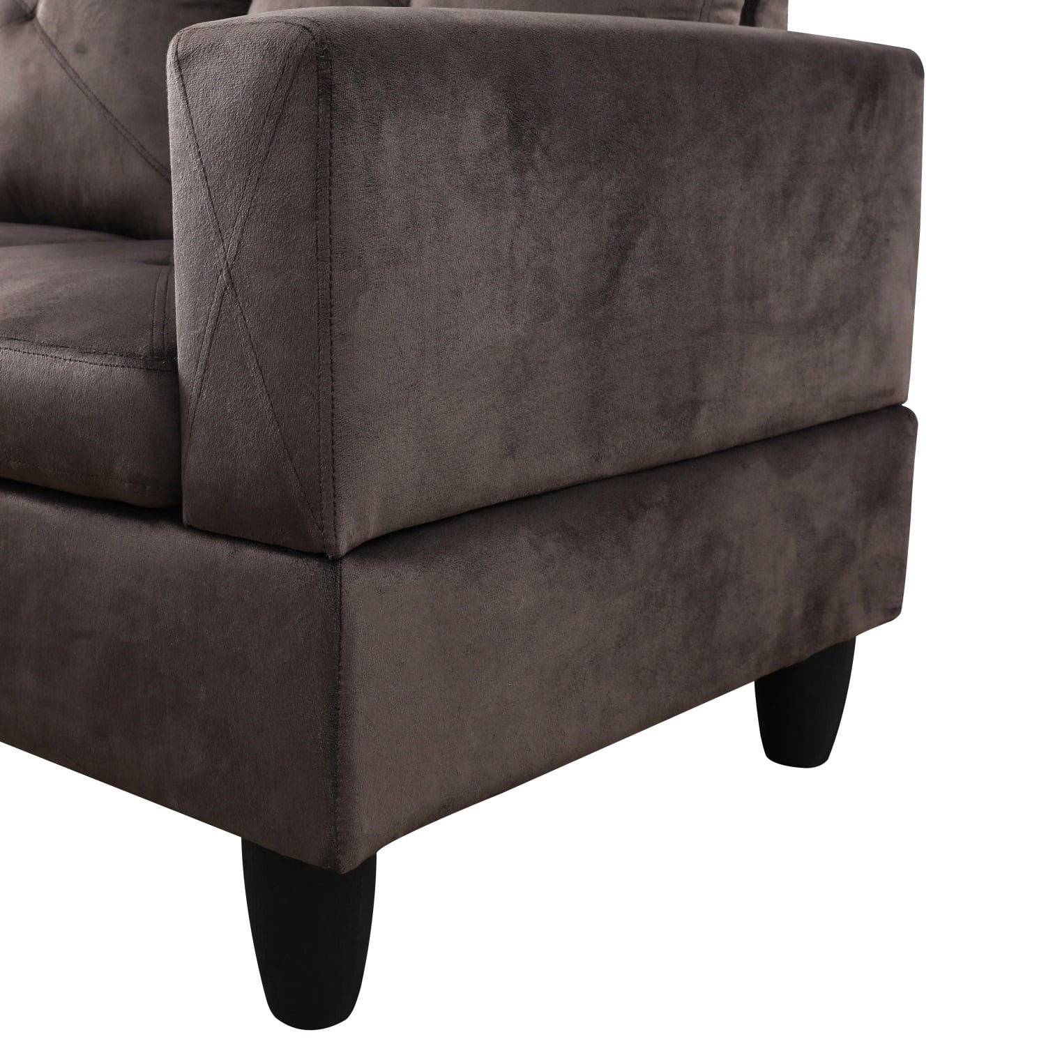 Hommoo Sofa Set, Flannel 2-Piece Couch Living Room Sofa Set, Suitable for Home, Grey