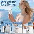 thumbnail image 2 of AWANFI Portable Handheld Turbo Fan Kids, Handheld Mini Pocket Rechargeable Hand Fan, 6 Gear Wind, Rechargeable with Air Turbo Tech Cooling Fan, White, 2 of 7