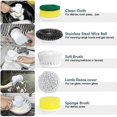 thumbnail image 5 of Electric Spin Scrubber Electric Cleaning Brush With 5 Replaceable Brush Heads Compatible With Bathtubs, Floors, W KL White, 5 of 5