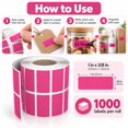 thumbnail image 4 of Royal Green Small Rectangle Price Stickers in Pink - 1000 Pack, 4 of 5