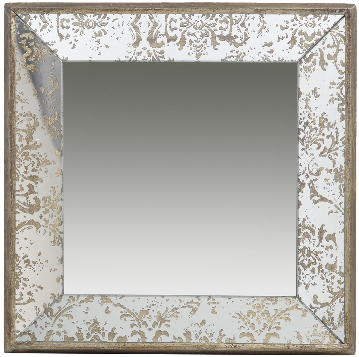 A&B Home Antique Style Frameless Wall Mirror Tray