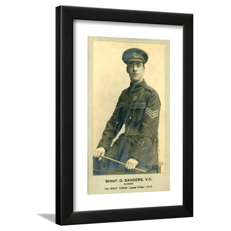 Sergeant George Sanders V.C. of the 7th West Yorkshire (Leeds Rifles) Regiment, Taken in 1916 Framed Print Wall (Best Of The West Rifles For Sale)
