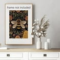 thumbnail image 2 of Vintage Animal Bee Wall Art Dark Floral Academia Canvas Posters Gothic Botanical Prints William Morris style Painting Living Bedroom Bathroom Wall Decor 16x24in Unframed, 2 of 14