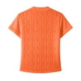 thumbnail image 6 of Favoffer Women’s Textured V-Neck Blouse Short Sleeve Button Front Casual Linen Tops Solid Color Loose Fit Lightweight Breathable Summer Shirts, 6 of 8