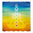 thumbnail image 3 of Ambesonne Yoga Shower Curtain, Body Silhouette in Lotus, 69"Wx75"L, Multicolor, 3 of 5