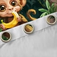 thumbnail image 4 of Feelyou Monkey Blackout Curtains Set of 2 (52x84 Each), Jungle Animal Window Curtains, 4 of 6