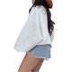 thumbnail image 4 of Txlixc Pullover casual de primavera y otoño para mujeres sudadera suelta de manga larga sólida y cuello o Txlixc  moda, 4 of 9