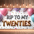 thumbnail image 2 of LUUFILx RIP to My Twenties Birthday Backdrop Banner Decorations Party Supplies Photography Props Balloon Background Twenties Celebration Event Decor, 2 of 7