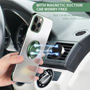EGNMCR For 12 Pro 6.1 Clear Ultra Slim Soft Electroplated Frame Case Ring Stand phone cover
