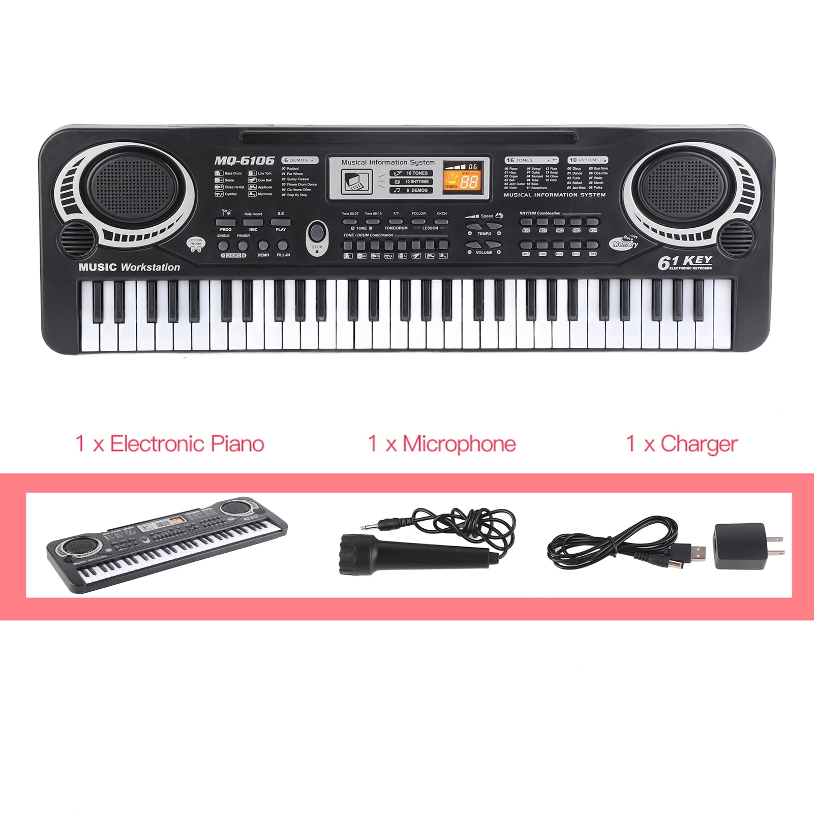 Electric Digital Piano, Electric Piano, Portable Piano Keyboard Electric Piano, Keyboard Piano For Kids For Adults Musical Instruments Starter Educational