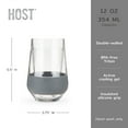 thumbnail image 4 of Host Freeze XL Wine Glasses, Insulated Tumbler, 12 oz, Set of 2, Grey, 4 of 10