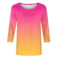 thumbnail image 4 of LiMoi Womens Tops Long Sleeve Womens 3/4 Sleeve Shirts Cotton Plus Size Tops for Women Cheap orderWomens Tie Dye Blouse my reorder list, 4 of 5