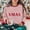 #019-Red, variant on Craaazy Christmas Sweatshirts for Women Vintage Striped Printed Letter Printing Round-neck Long-sleeved Tops Gifts For Women