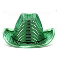 thumbnail image 2 of Teissuly Lighted Sequin Cowboy Hat Western Cowboy Coloured Cowboy Hat With Lights Party Party Composite EVA Hat With Lights, 2 of 7
