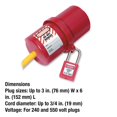thumbnail image 3 of Master Lock 470-488 Electrical Plug Cover 240 Volt Plugs, 3 of 6