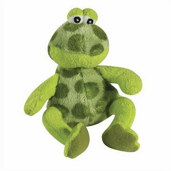 Croakers Small Dog Toys Plush Green Frogs Ribbit Croaking Sound Chip Choose Size (Medium - 6.5")