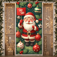 thumbnail image 3 of Colorful Design Christmas Banner Santa Claus Festive Decoration for Holiday Party Indoor Celebration Photo Backdrop, 3 of 9
