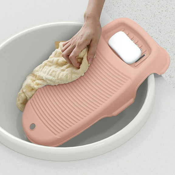 For Hand Washing Clothes Household Hand Washing Board With Soap Holder Plastics Portable & Hangable Laundry Board Clothes Cleaning Tools For Home/School/